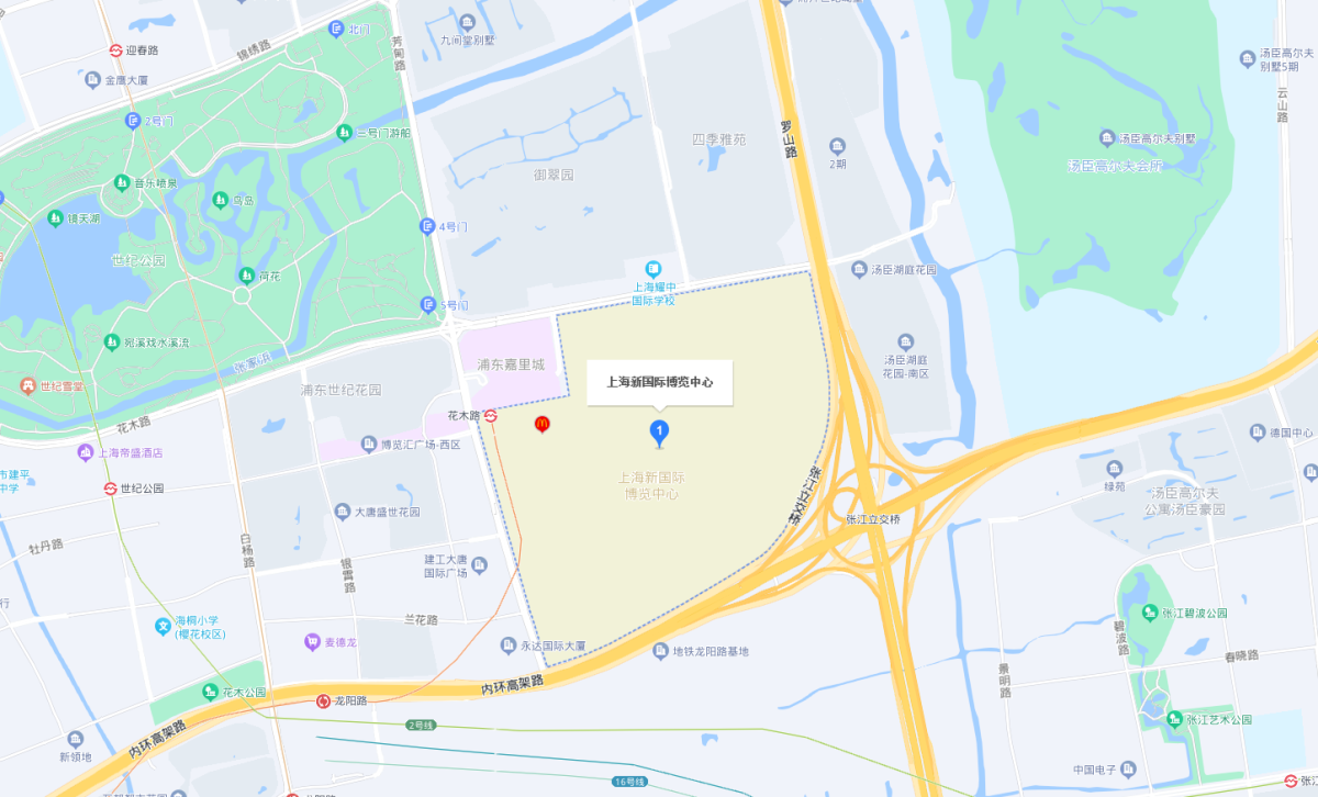 第十六屆世界制藥機械、包裝設備與材料中國展位置